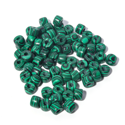 100色の宝石用原石の長所は6*8mm*2.0に穴をあけるロープが付いているDIYパターンに玉を付ける