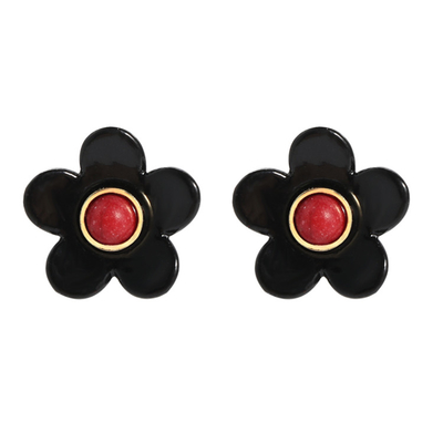 女性のために多彩なOEM ODMの花のエナメルのイヤリング5g/Pair