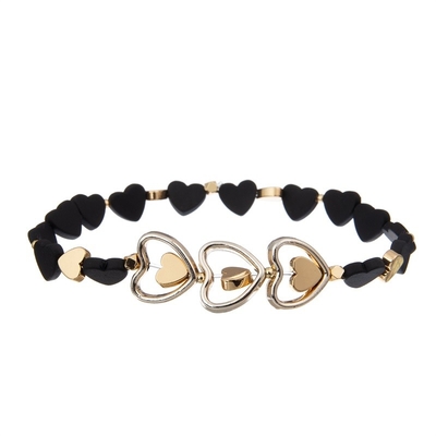 涼しいRound Beads Bracelet Set Druzyの魅力と小型女性黒いFacted